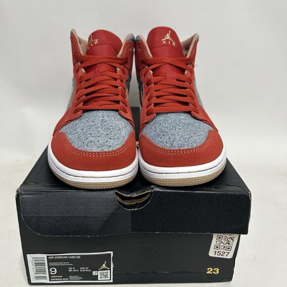 Nike Air Jordan 1 Mid SE “Denim/Cinnabar Red Hemp” 2024